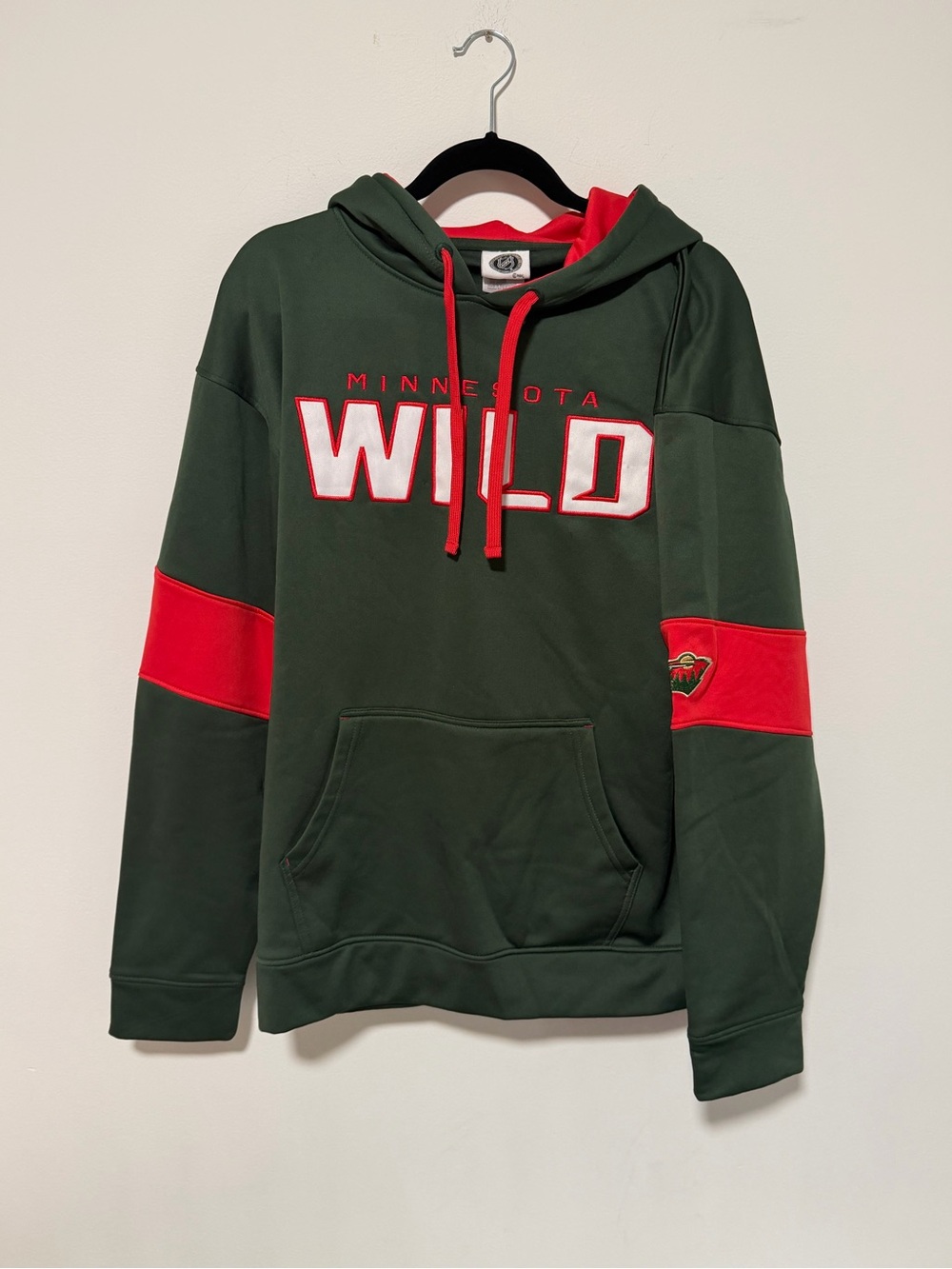 Men's Minnesota Wild NHL Poly Fleece Pullover Hoodie - Picture 2 of 4